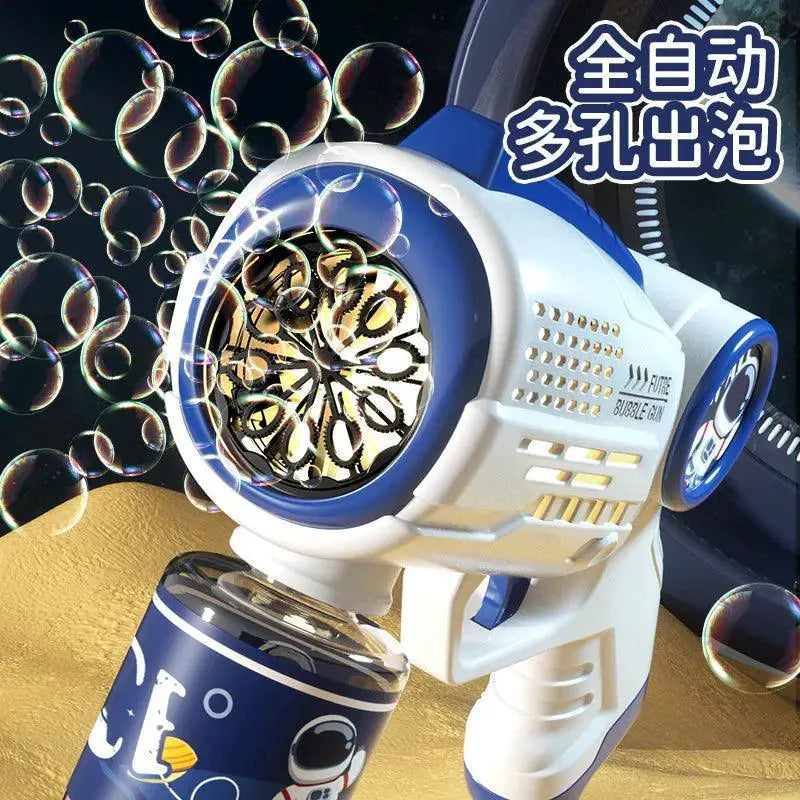 Electric Astronaut Bubble Gun For Kids Indoor Outdoor Fun