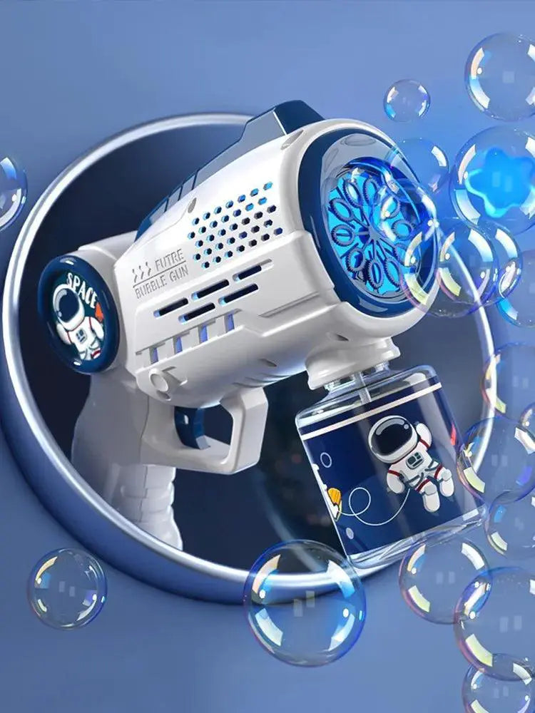 Electric Astronaut Bubble Gun For Kids Indoor Outdoor Fun