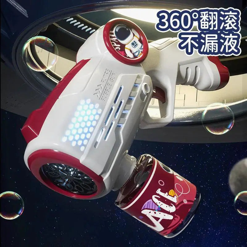 Electric Astronaut Bubble Gun For Kids Indoor Outdoor Fun