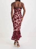 Elegant Lace Fishtail Sheath Mesh Dress for Allure