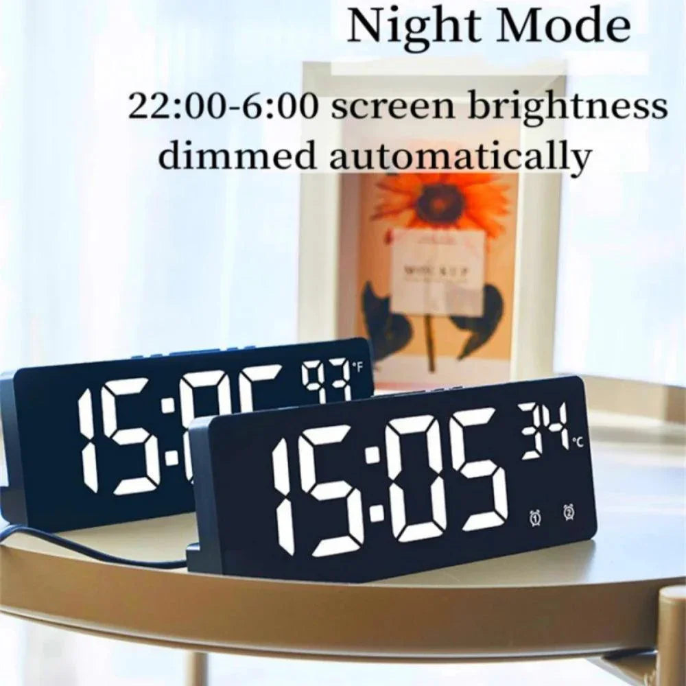 Voice Controlled Alarm Clock With Temperature Display Gadget