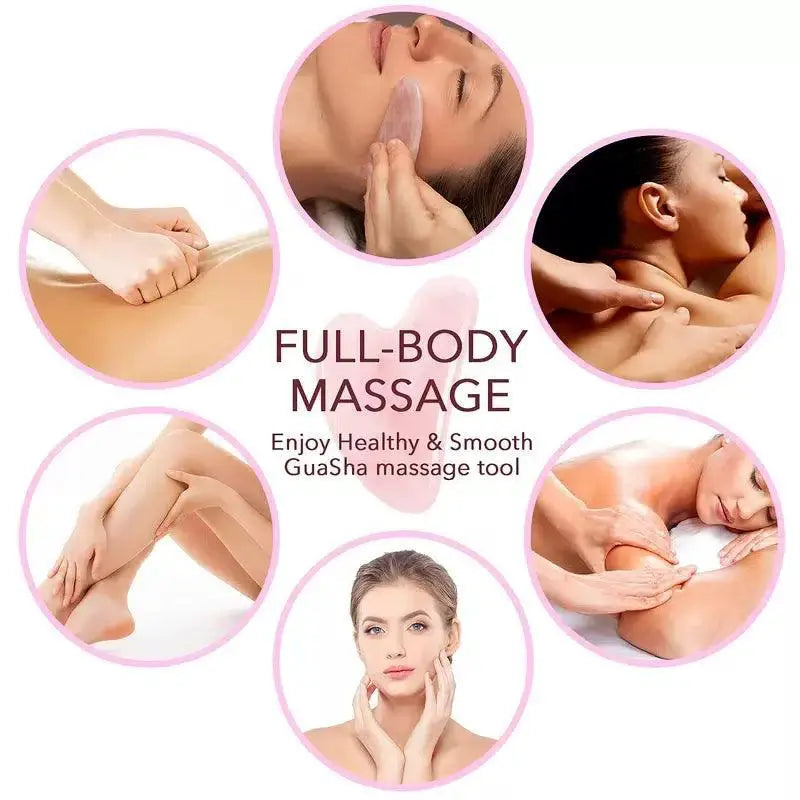 Jade Stone Gua Sha Facial Massage Tool Set For Skin Wellness