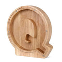 Wooden English Letters Coin Bank Educational Piggy Bank