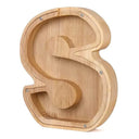 Wooden English Letters Coin Bank Educational Piggy Bank