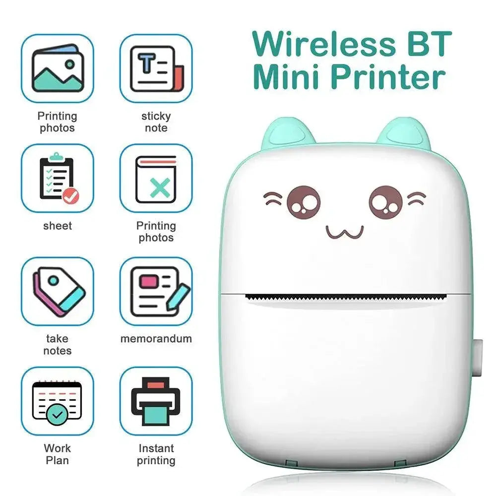 Portable Bluetooth Printer for Kids Creative Learning Fun