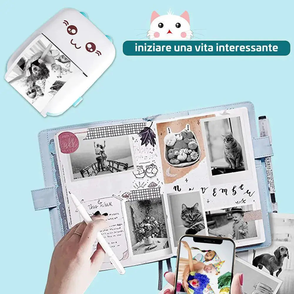 Portable Bluetooth Printer for Kids Creative Learning Fun