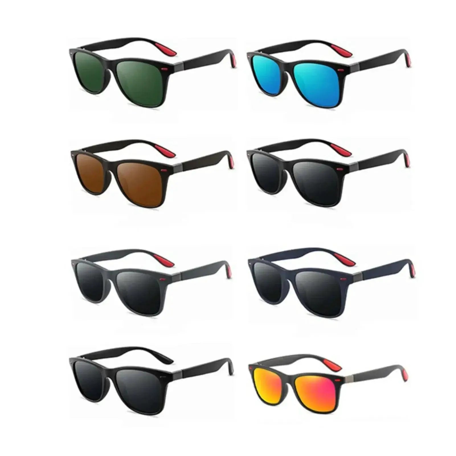 Square Polarized Sunglasses for Men and Women Set Outdoor