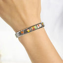 Hapiship Cherished Stainless Steel Charm Bracelet Elegance