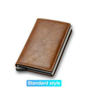RFID Slim Leather Wallet Card Holder With Protection