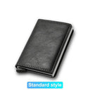 RFID Slim Leather Wallet Card Holder With Protection