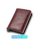 RFID Slim Leather Wallet Card Holder With Protection