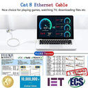 Hyper-Speed Cat8 Cable for Gaming PCs