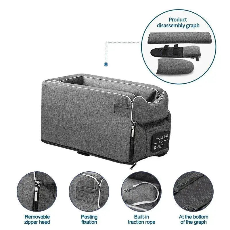 Portable Pet Safety Seat And Travel Carrier For Small Pets