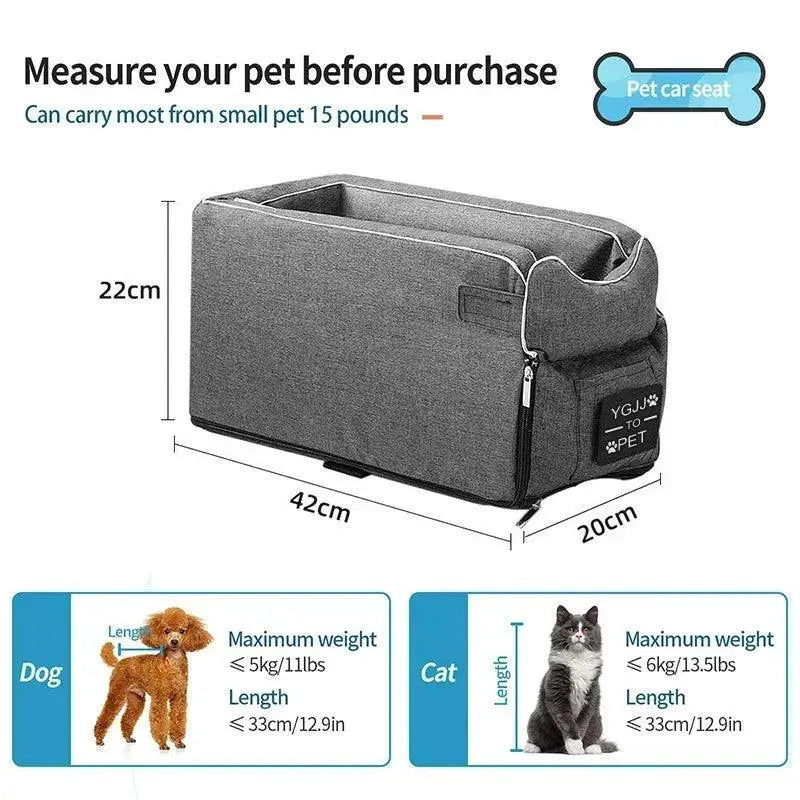 Portable Pet Safety Seat And Travel Carrier For Small Pets