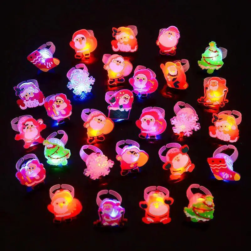 Enchanting Santa LED Light Ring Bright Holiday Gift for Kids