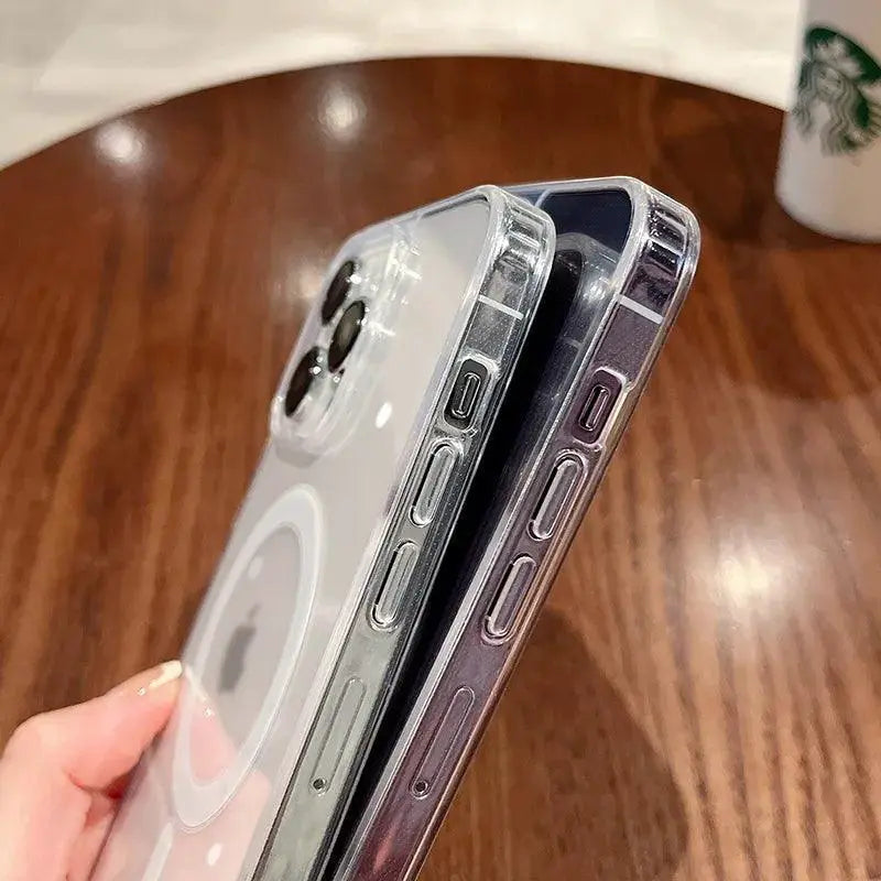 Luxury Clear MagSafe iPhone Case Magnetic Protection Style