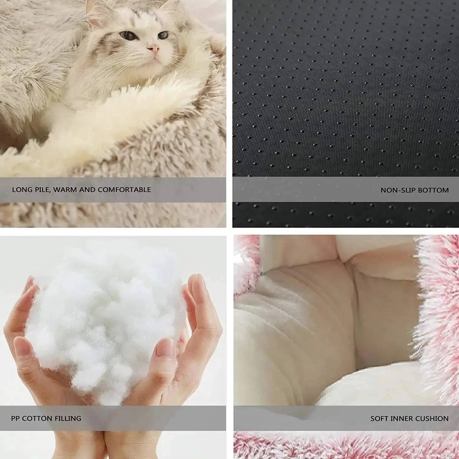 Luxurious Round Plush Pet Bed For Ultimate Comfort Pets
