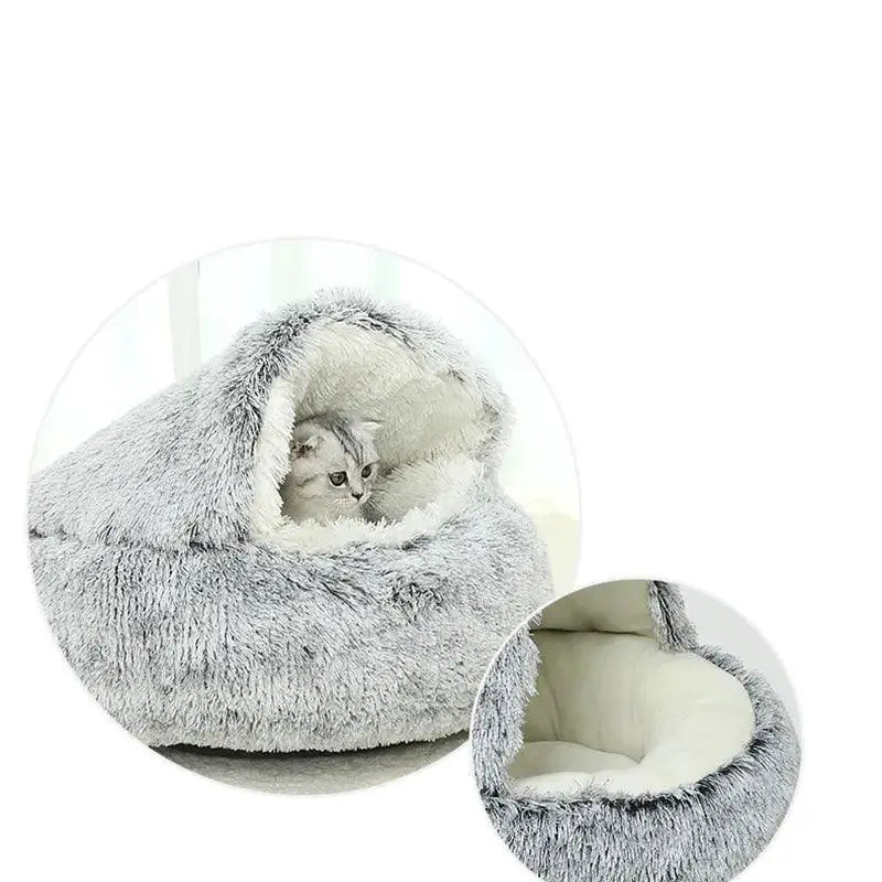 Luxurious Round Plush Pet Bed For Ultimate Comfort Pets