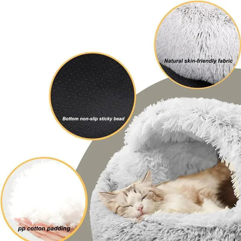 Luxurious Round Plush Pet Bed For Ultimate Comfort Pets