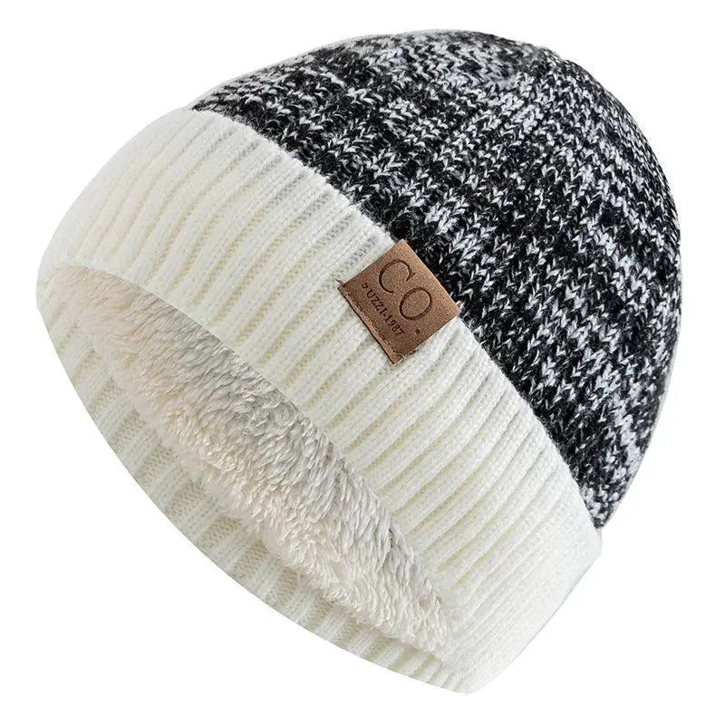Two Tone Fur Beanie Hats For Men And Women Winter Warmth