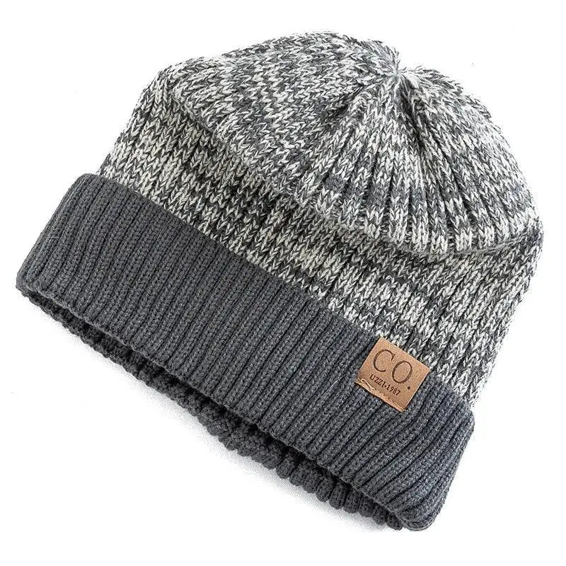 Two Tone Fur Beanie Hats For Men And Women Winter Warmth