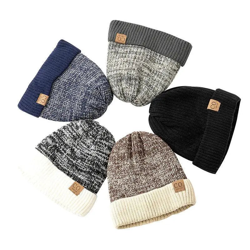 Two Tone Fur Beanie Hats For Men And Women Winter Warmth