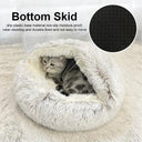 Winter Plush Cat Bed Cozy Cushion House for Small Dogs