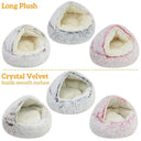 Winter Plush Cat Bed Cozy Cushion House for Small Dogs