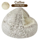 Winter Plush Cat Bed Cozy Cushion House for Small Dogs