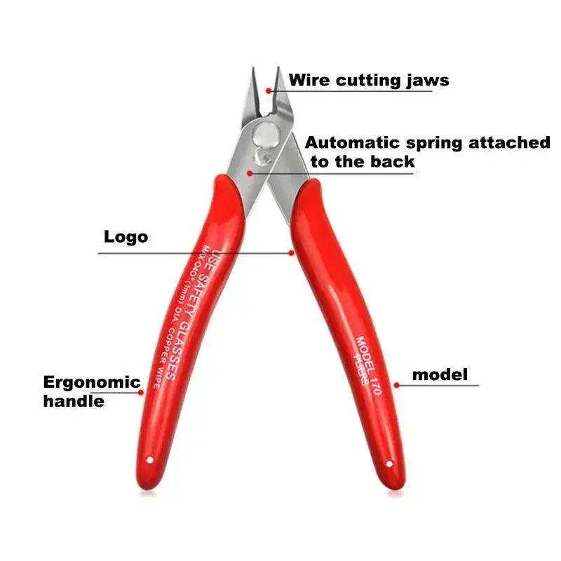 Plato Carbon Steel Precise Wire Cutting Pliers Red DIY Tool