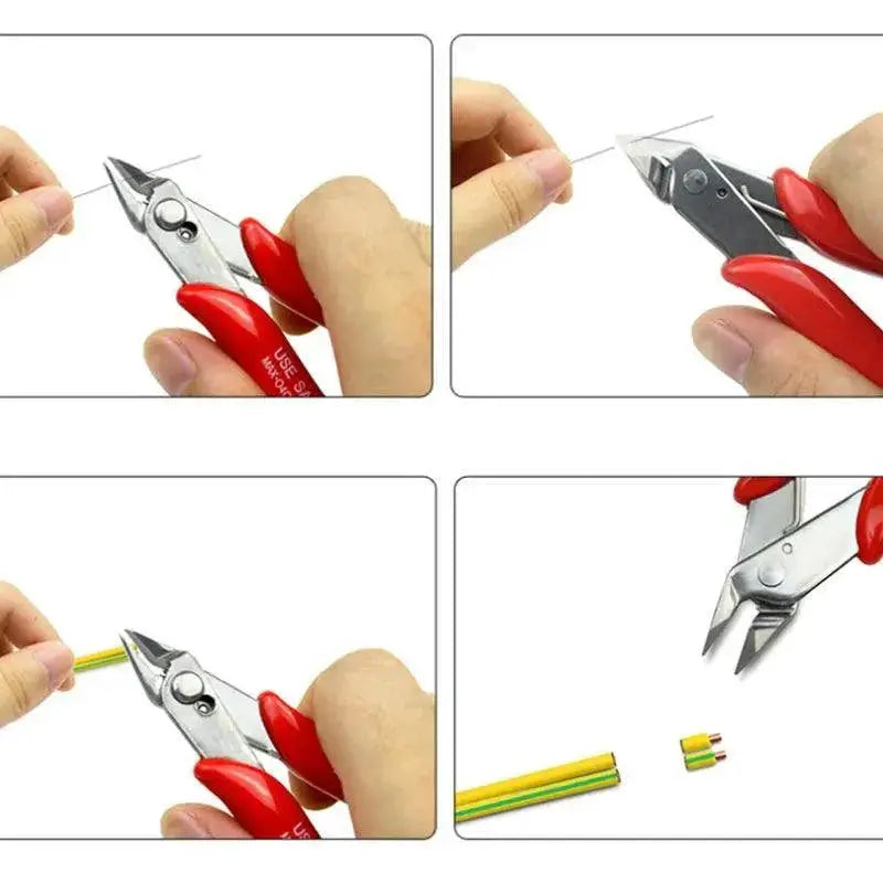 Plato Carbon Steel Precise Wire Cutting Pliers Red DIY Tool