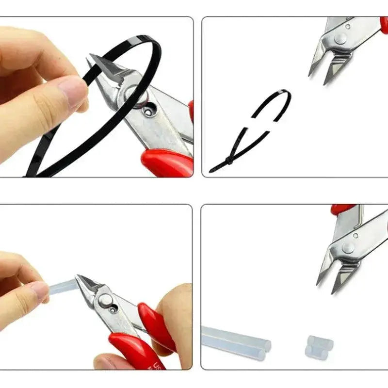 Plato Carbon Steel Precise Wire Cutting Pliers Red DIY Tool