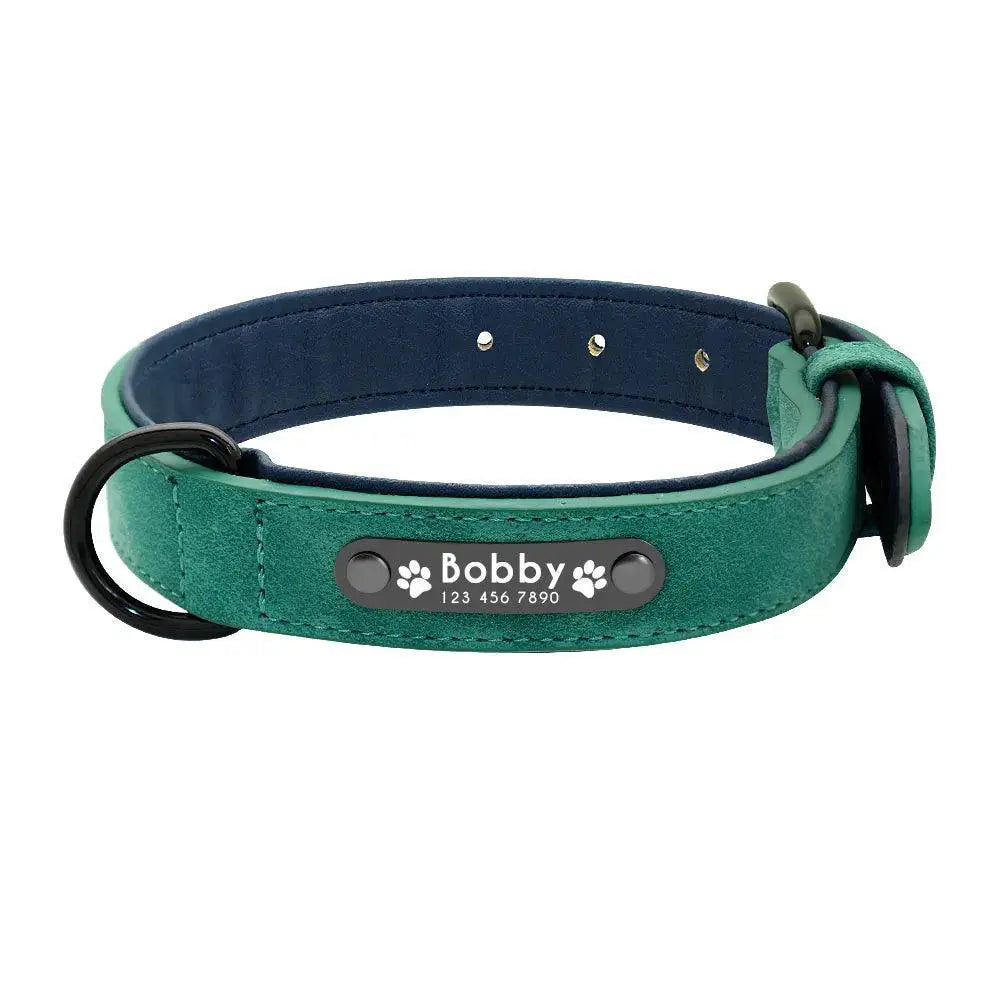 Personalized Leather Dog Collar Engraved Safety Collar