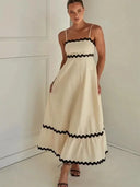 All-Season Wave Backless Dress for Women