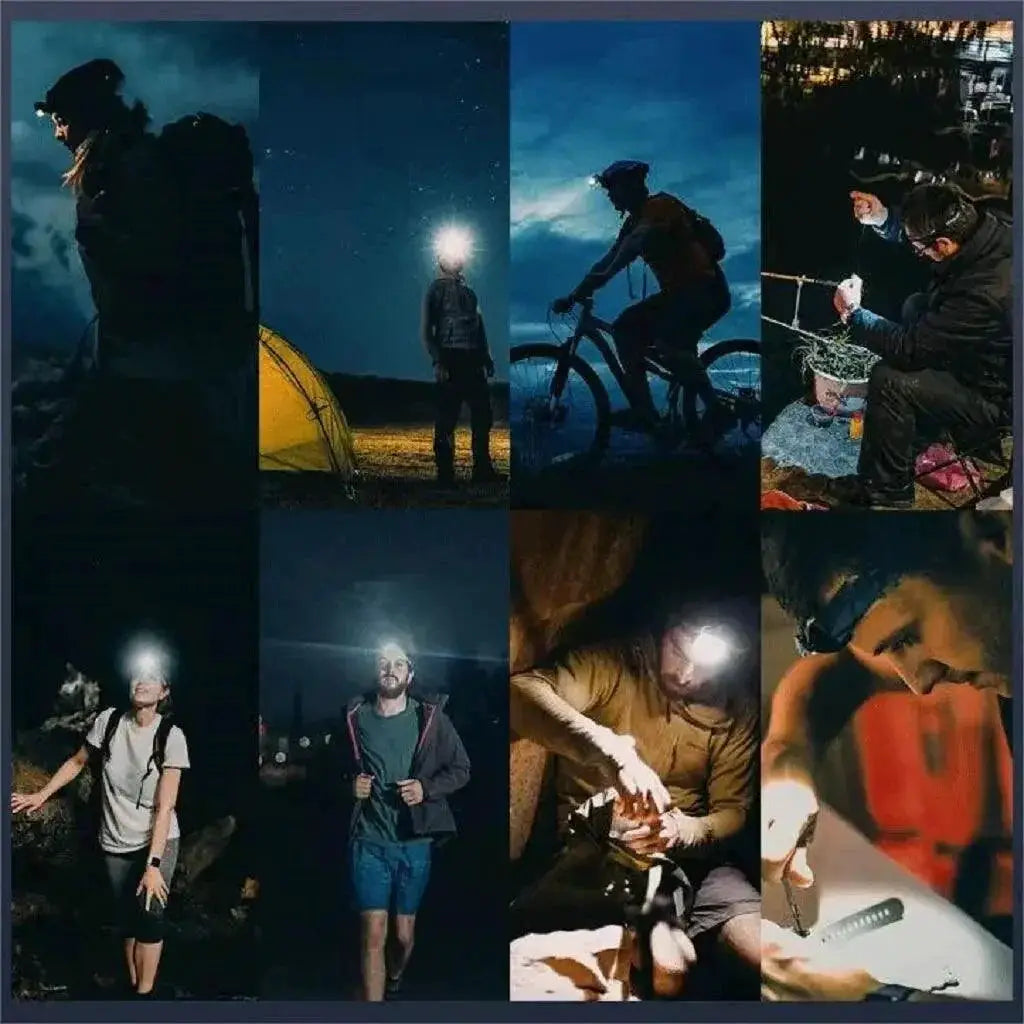 7LED Rechargeable Waterproof Headlamp Versatile Outdoor Lamp