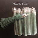 Silk Tassel Earrings Kit With Silver Caps For DIY Jewelry