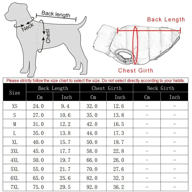 Winter Dog Vest Jacket Stylish Reversible Waterproof Coat