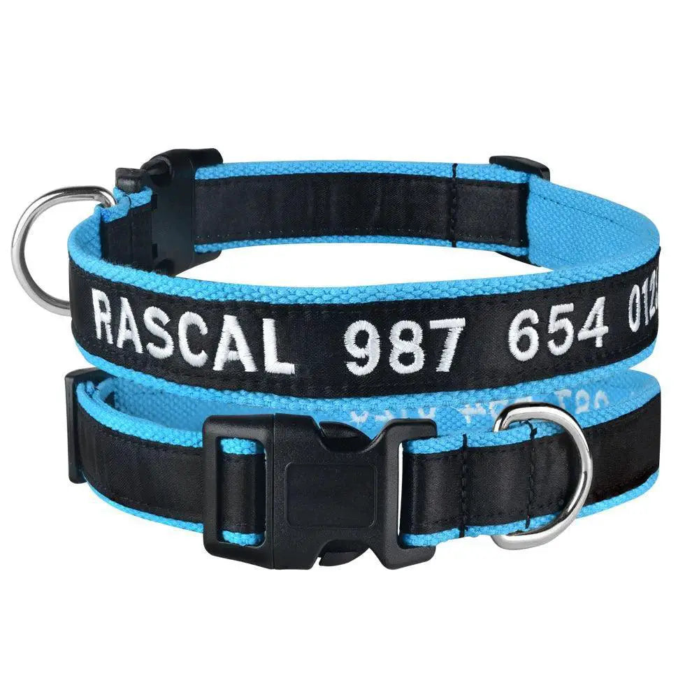 Embroidered Dog Collar Personalized Free Customization
