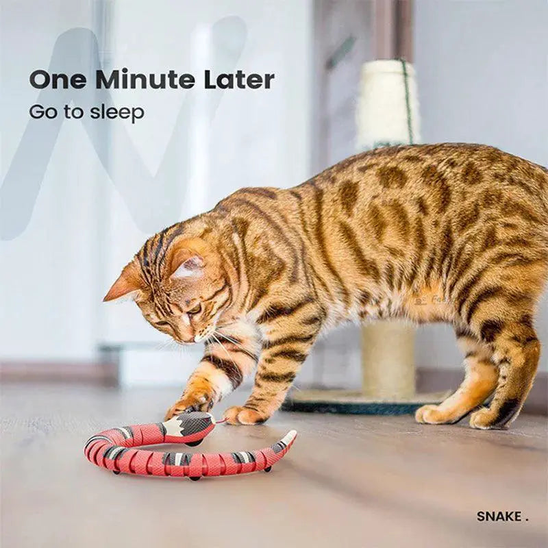 Engaging Smart Sensing Snake Toy for Cats Interactive Fun
