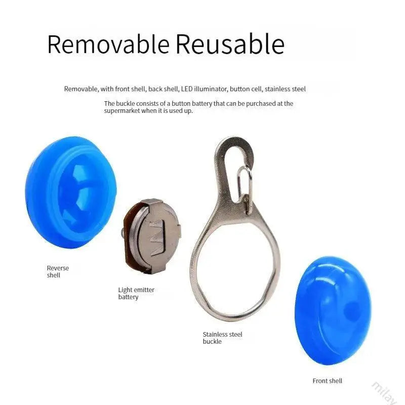 LED Pet Safety Collar Night Walking Glowing Pendant Flash