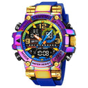 Dynamic Dual Movement Mens Sports Watch Waterproof Power