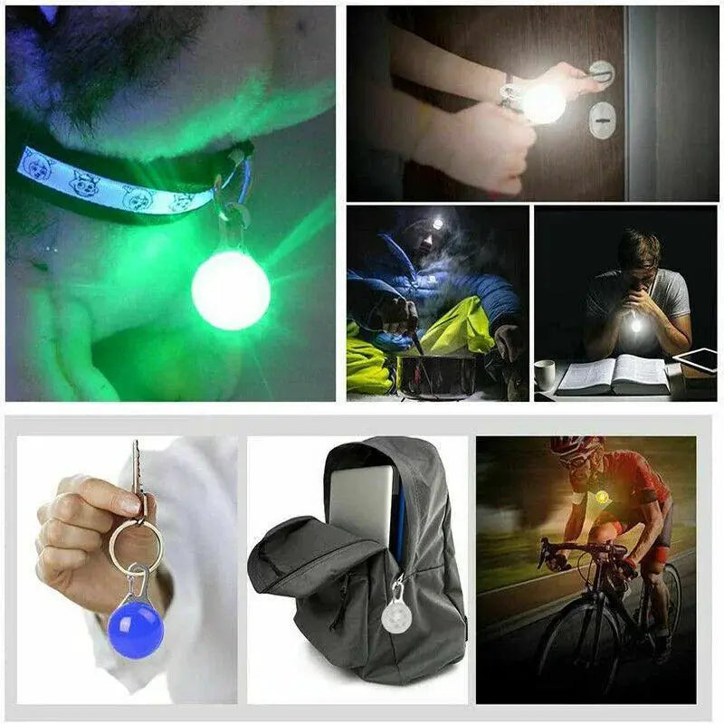 Led Glow Pet Collar Pendant Charm Night Safety Light