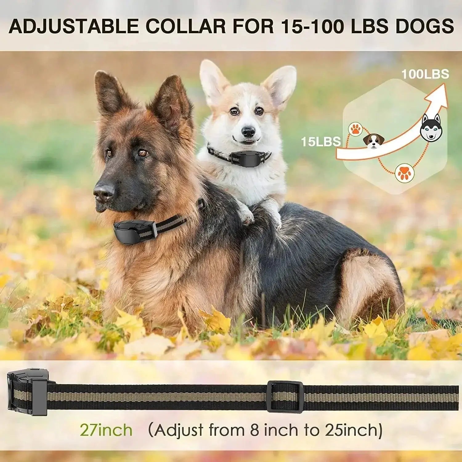 Electric Dog Training Collar Bark Stopper Four Modes