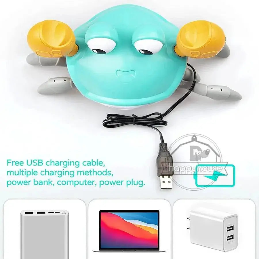 LED Musical Crab Toy Interactive Fun With Sensors For Kids
