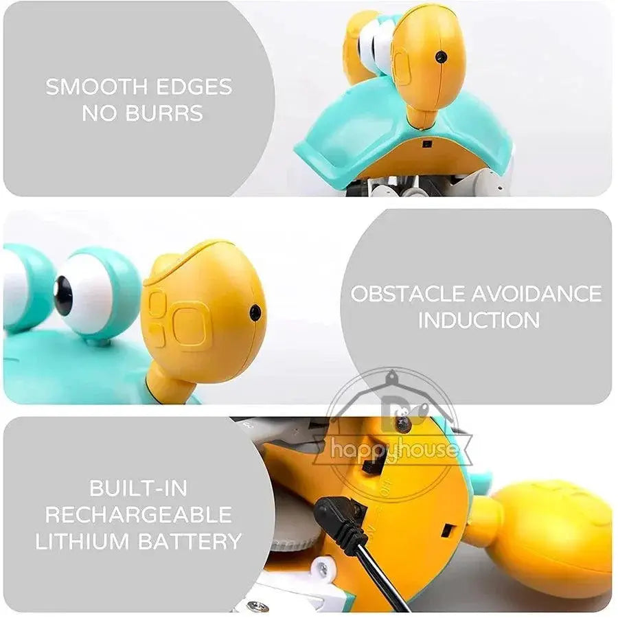 LED Musical Crab Toy Interactive Fun With Sensors For Kids