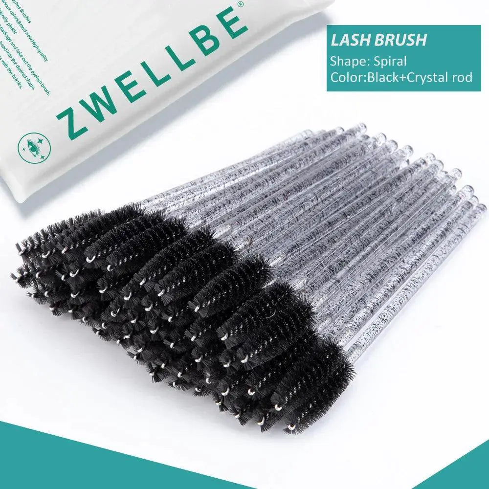 Crystal Beauty Tool Eyelashes Brush Comb Set for Makeup