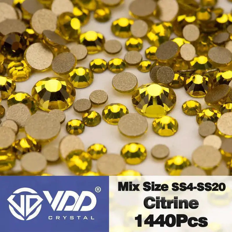 Crystal Gold Flatback Rhinestones For DIY Nail Art Sparkling