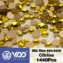 Crystal Gold Flatback Rhinestones For DIY Nail Art Sparkling
