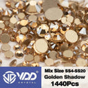 Crystal Gold Flatback Rhinestones For DIY Nail Art Sparkling
