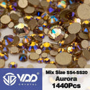 Crystal Gold Flatback Rhinestones For DIY Nail Art Sparkling